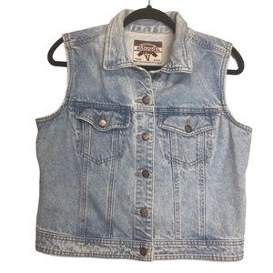Vintage Eldorado Cotton Denim Button Up Vest, size L (fits like a M)